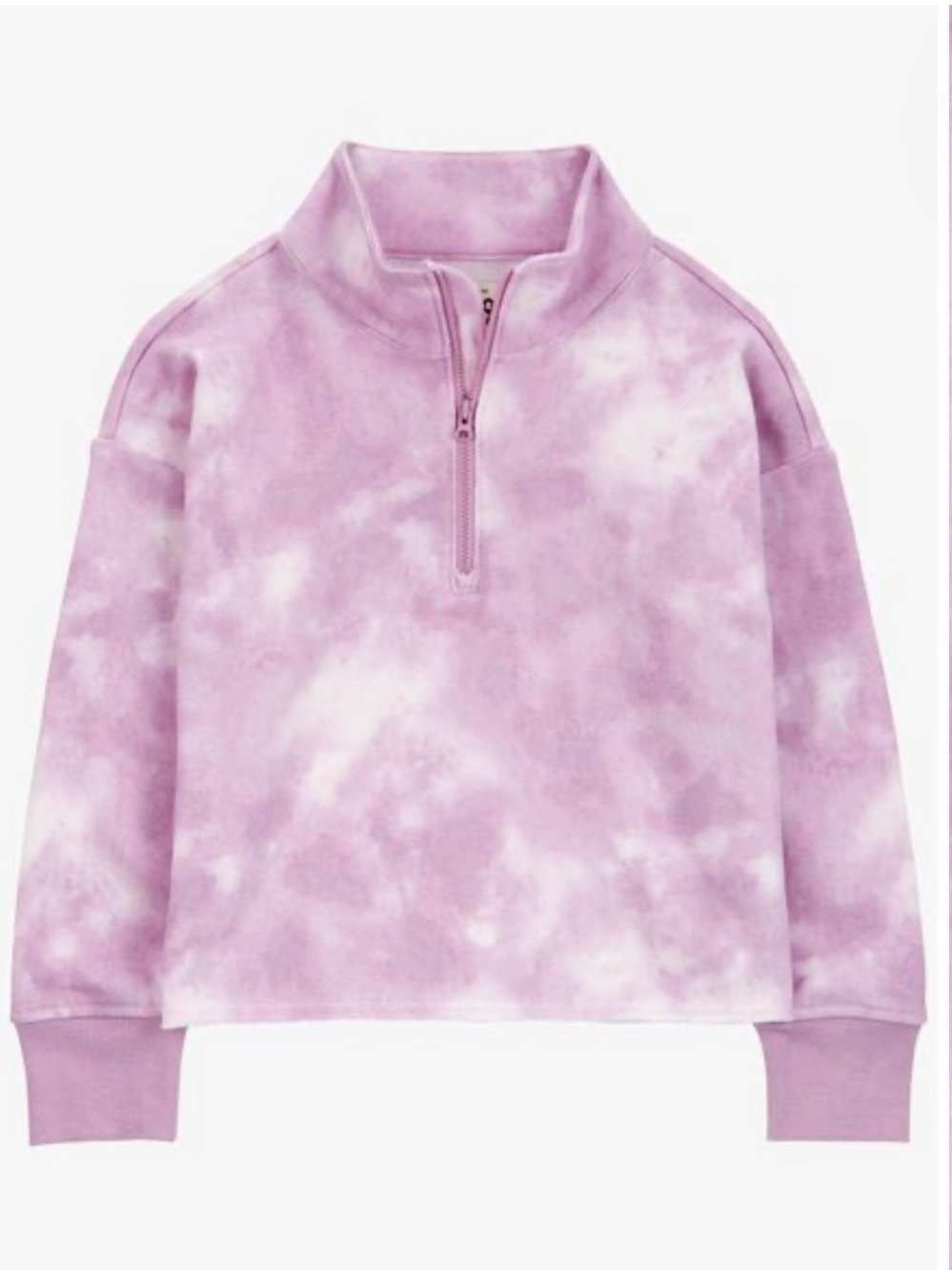 OshKosh B'gosh Kids Lavender Tie-Dye Half-Zip Pullover